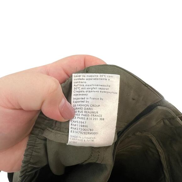 Gerard Darel Olive Green Slim Leg Pull-On Chino Pants Size 36 US 4 - Picture 11 of 11